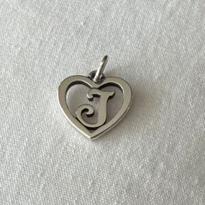 James Avery Initial Heart Charm Letter J